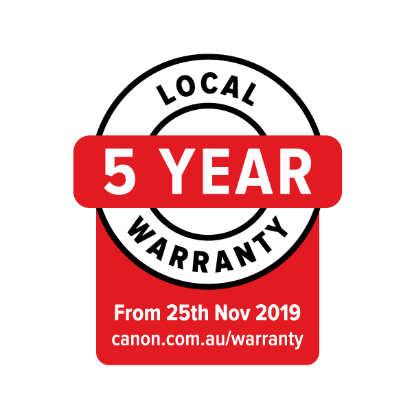 Canon 5 Introduces a 5 Year Australian Warranty